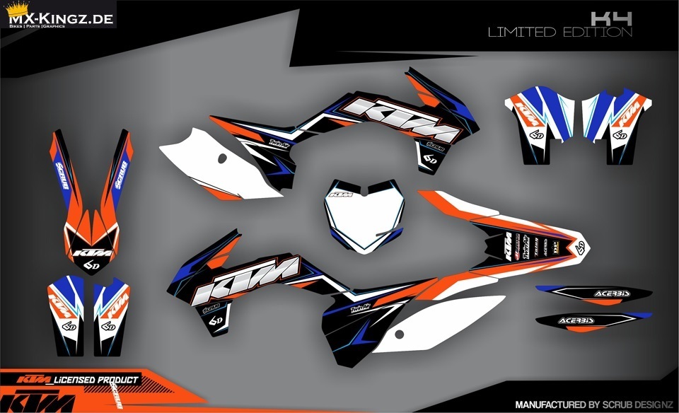 NitroMX Graphic Kit for KTM SX SXF 125 250 350 450 2013 2014 2015 Motocross MX