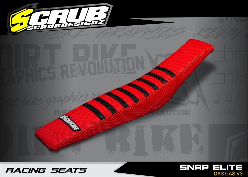 SNAP ELITE GAS GAS V3 - SEAT COVER RED - BLACK